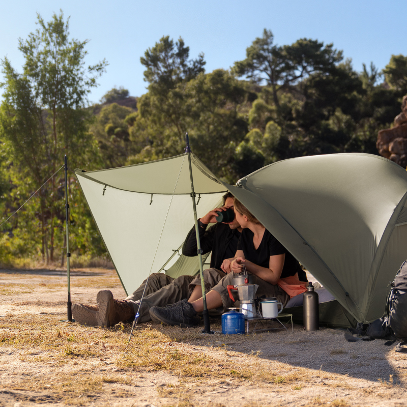 Naturehike ultraľahký stan Mongar 2 séria Pro 20D 1956g - olivový